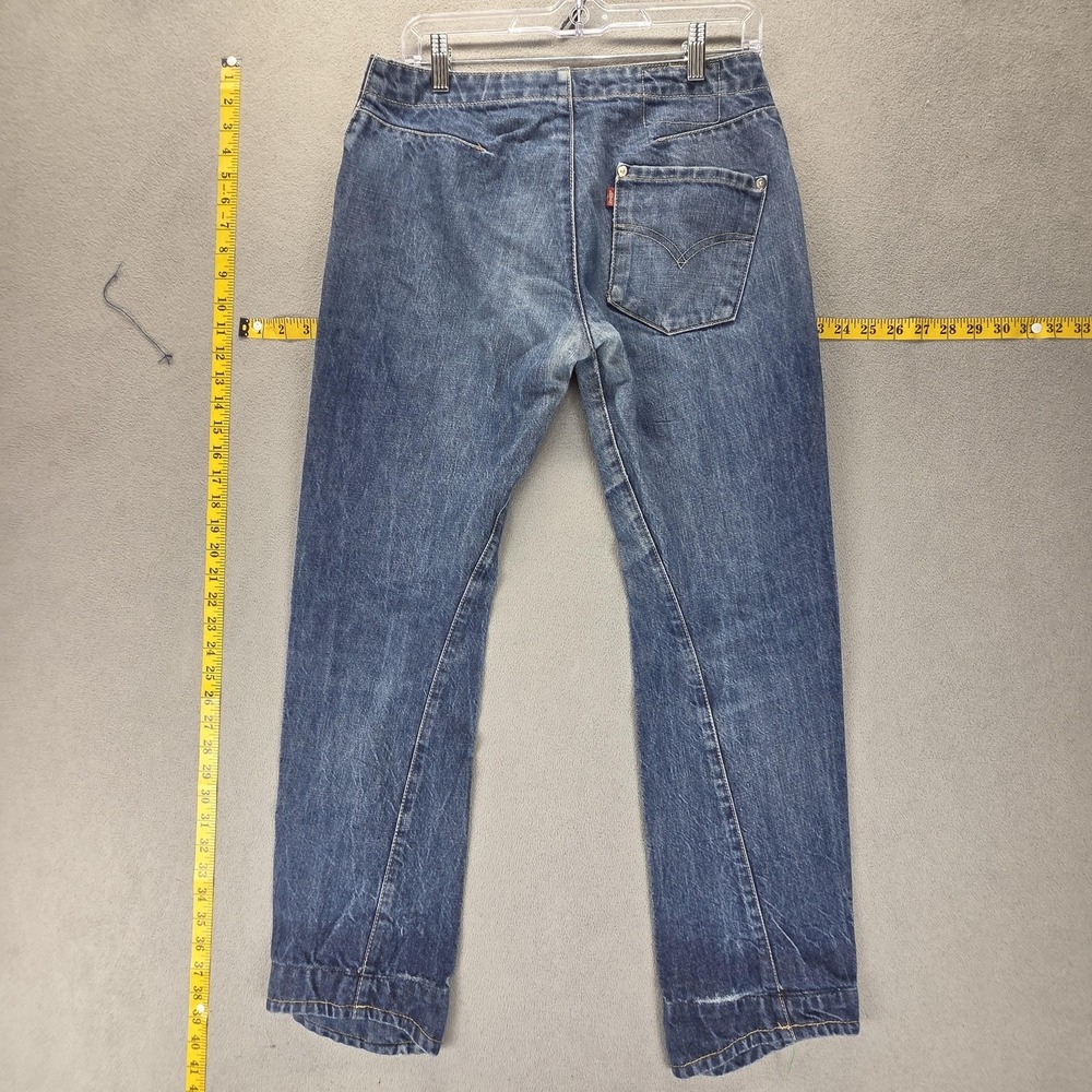 Vintage Levis Engineered Jeans Womens Blue Twisted One Pocket Zip Fly Fits 30x30